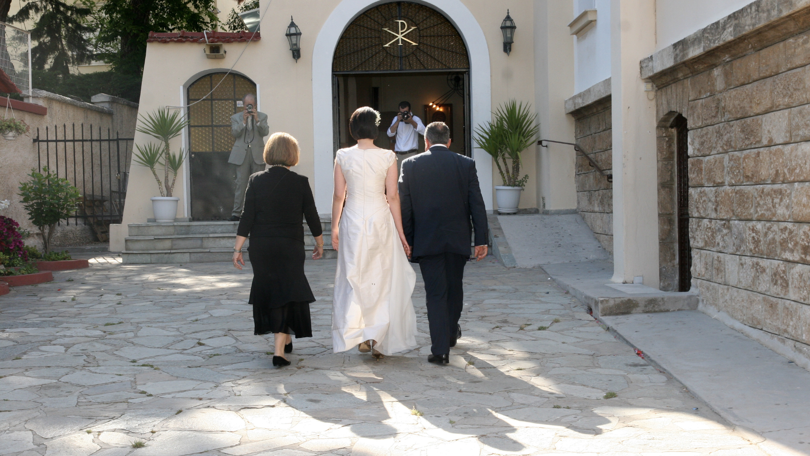 Wedding march in Mykonos Greece